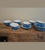 6 oude kopjes en schotels, Ophalen of Verzenden