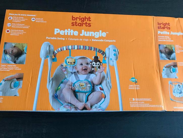Elekstrische schommelstoel Bright Starts, Kinderen en Baby's, Wipstoeltjes, Gebruikt, Wipstoel, Overige merken, Met gordel(s) of riempje(s)