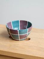 Keramiek roze/groen gestreept kommetje, Ophalen of Verzenden, Nieuw, Rond, Glas