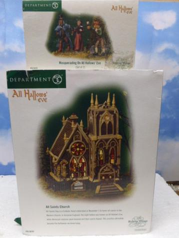 department 56 All Saint Church halloween kerstdorp kersthuis beschikbaar voor biedingen