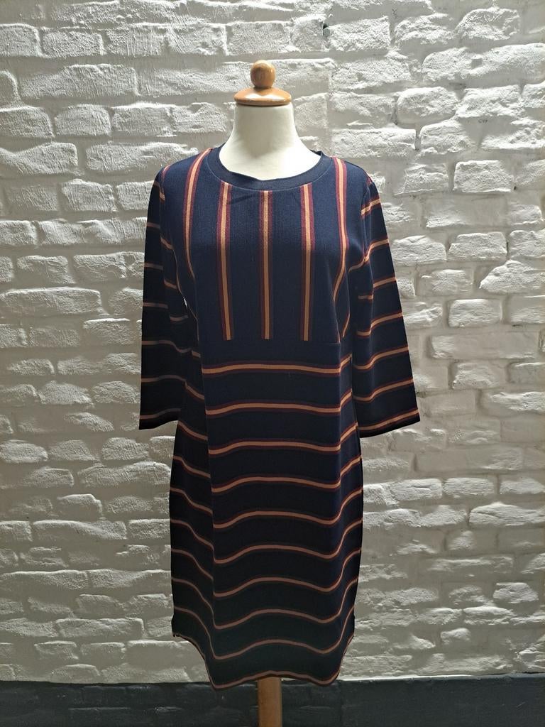 Ivy Beau gestreepte jurk - Maat 40 - Nieuw, Maat 38/40 (M), Nieuw, Ivy Beau, Onder de knie