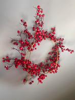 Streng imitatie rode bessen kerst decoratie plusminus 1,5 m, Diversen, Kerst, Ophalen of Verzenden, Gebruikt