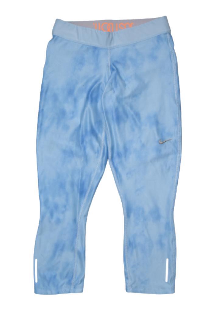 Nike Women's cropped running tights, broek, Mt. S, Kleding | Dames, Sportkleding, Gedragen, Overige typen, Maat 36 (S), Blauw