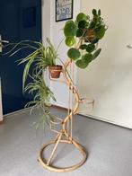 Vintage rotan plant houder / plant drager, Tuin en Terras, Bloembakken en Plantenbakken, Ophalen, Gebruikt, Minder dan 60 cm, Overige vormen