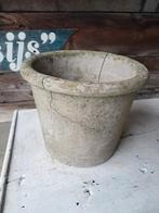 Vintage Betonnen Bloempot, Tuin en Terras, Bloempotten, Gebruikt, Rond, Beton, Tuin