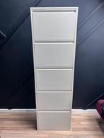 Schoenenkast 166 x 50.5 x 15 wit metaal, Huis en Inrichting, Kasten | Schoenenkasten, Ophalen, Zo goed als nieuw