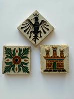 Antieke Cloisonné Tegels - Set van 3 Unieke Designs, Ophalen of Verzenden