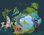 Rapunzel vlies fotobehang, Rapunsel, 350x280cm Muurdeco4kids, Verzenden, Nieuw, Wanddecoratie