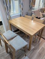 Tafel met 4 stoelen, Ophalen, Gebruikt, Hout, 4 tot 6 stoelen