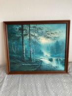 Schilderij van Chapman - Boslandschap met waterval, Antiek en Kunst, Ophalen of Verzenden