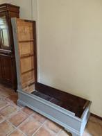 Strakke Antieke Eiken Kast in Matte Verf Mild Grey, Ophalen