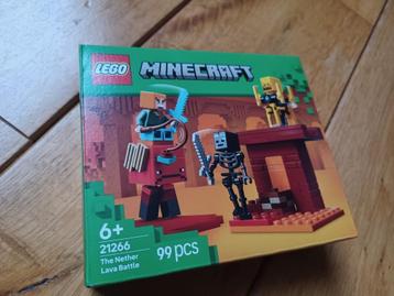 LEGO Minecraft De lavastrijd in de Nether 21266 - nieuw beschikbaar voor biedingen