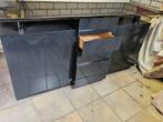 Zwarte dressoirkast, Huis en Inrichting, Ophalen of Verzenden, Zo goed als nieuw, 25 tot 50 cm, 50 tot 100 cm