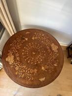 prachtige antieke ronde tafel met ingelegd patroon, Antiek en Kunst, Antiek | Meubels | Tafels, Ophalen