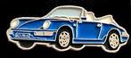 Porsche Carrera coupe pin- blauw, Verzamelen, Verzenden, Nieuw, Transport, Speldje of Pin