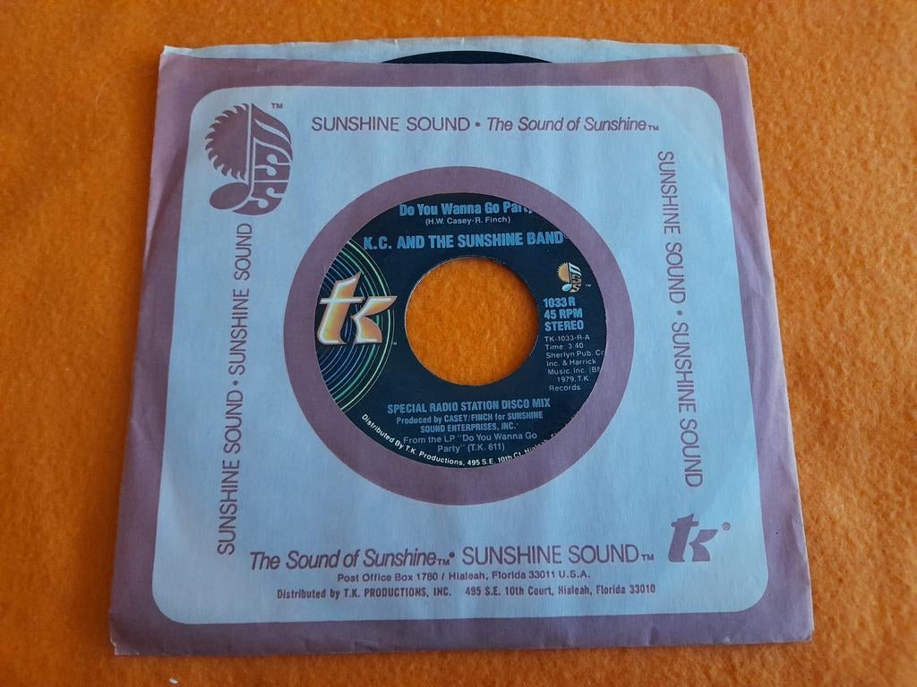 K.C. and the Sunshine Band - Do you wanna go party (1979), Gebruikt, 7 inch, Single, Ophalen of Verzenden