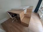 Hoogslaper met bureau en kasten, Huis en Inrichting, Ophalen, Eenpersoons, 200 cm, 90 cm