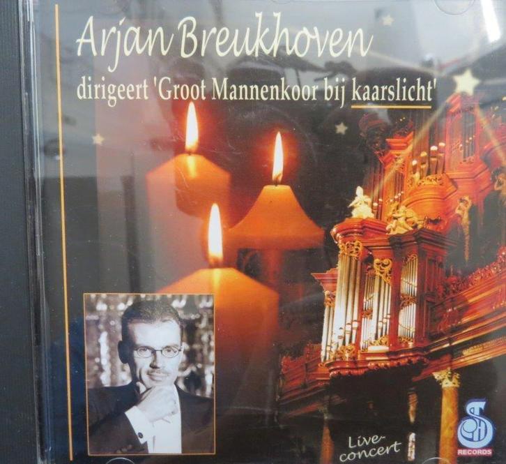 Cd kerst: Arjan Breukhoven, Groot Mannenkoor bij kaarslicht, Cd's en Dvd's, Cd's | Religie en Gospel, Zo goed als nieuw, Gospel