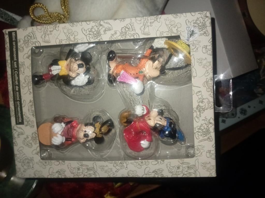Zeldzame Disney Kerst Ornament Set - Nieuw!, Ophalen of Verzenden, Mickey Mouse, Nieuw, Beeldje of Figuurtje
