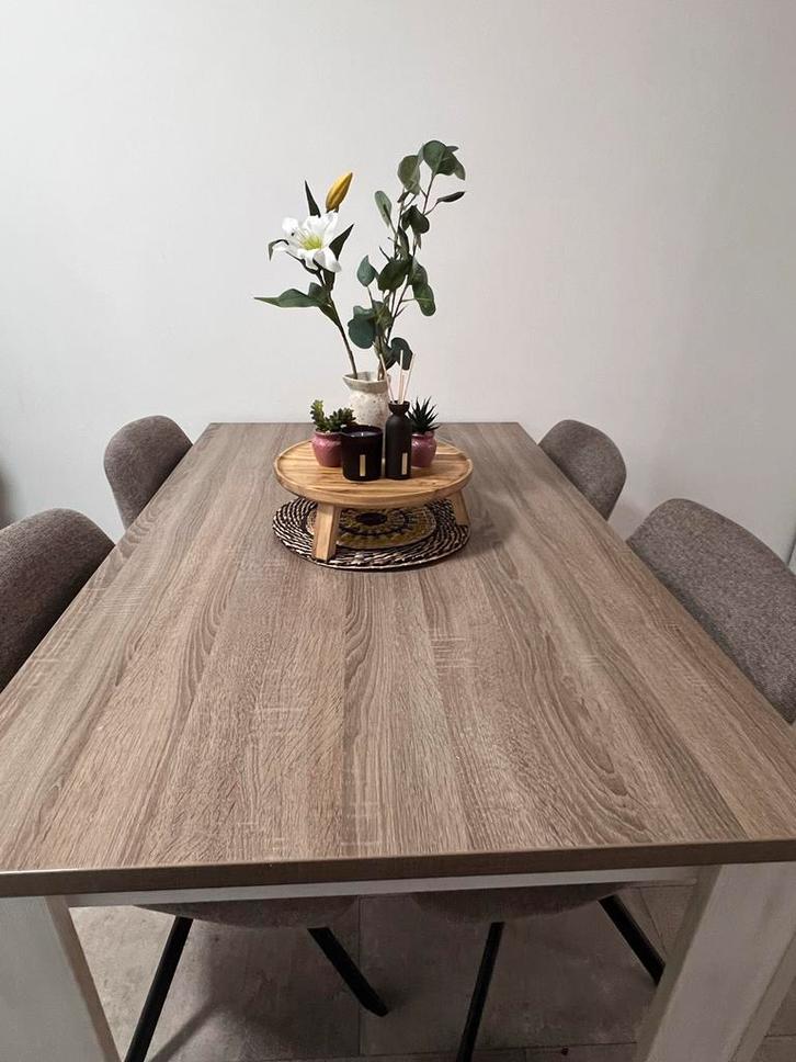 Landelijke Eettafel - Mooie Houten Tafel, Huis en Inrichting, Tafels | Eettafels, Gebruikt, 50 tot 100 cm, 100 tot 150 cm, Vier personen