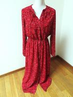 A57 ONLY lange doorknoop jurk rood zwart maat 38, Kleding | Dames, Maat 38/40 (M), Ophalen of Verzenden, Onder de knie, Zo goed als nieuw