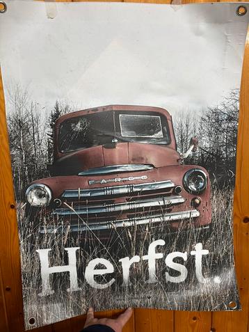 PVC Doek - Vintage Truck Decoratie beschikbaar voor biedingen