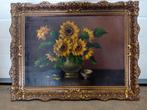 Bloemen schilderij met mooie lijst, Antiek en Kunst, Ophalen