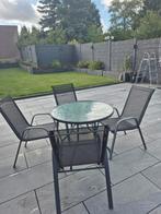 Tuinset met 4 stoelen te koop, 4 zitplaatsen, Kunststof, Gebruikt, Ophalen of Verzenden