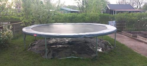 BERG trampoline Favorit Regular 430 cm grijs met BERG hoes, Kinderen en Baby's, Speelgoed | Buiten | Trampolines, Zo goed als nieuw