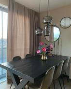 Mangohout eettafel 200x100, Ophalen, 200 cm of meer, 50 tot 100 cm, Zo goed als nieuw