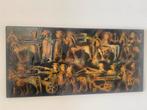 Metalen wandreliëf uit Kroatië– klassiek tafereel, Antiek en Kunst, Ophalen