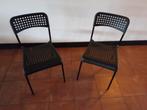2 IKEA Adde stoelen (Zwart), Twee, Kunststof, Gebruikt, Zwart