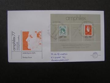 FDC 1977: NVPH 159A  Amphilex 77 (blok/velletje); beschreven beschikbaar voor biedingen
