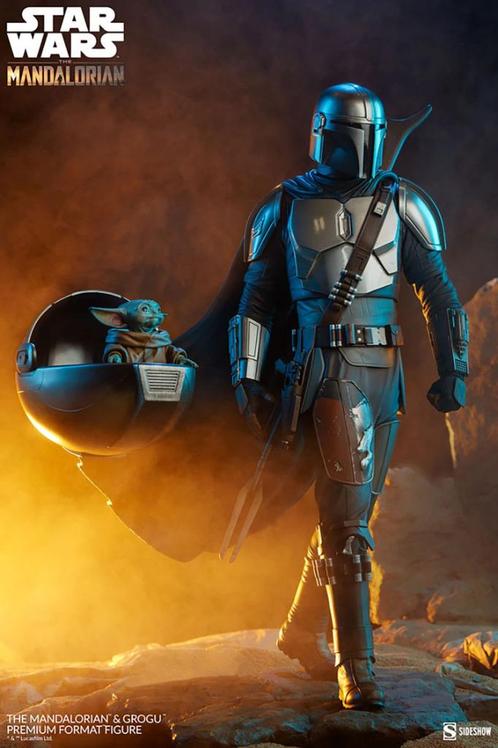 Sideshow Star Wars The Mandalorian and Grogu premium format!, Verzamelen, Star Wars, Zo goed als nieuw, Replica, Ophalen