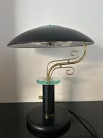 Vintage bankierslamp uit de jaren '90 – met dimmer, Huis en Inrichting, Lampen | Tafellampen, Glas, Ophalen of Verzenden, Zo goed als nieuw