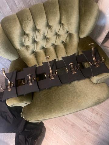 Vintage Wandkapstok met 5 Haken beschikbaar voor biedingen