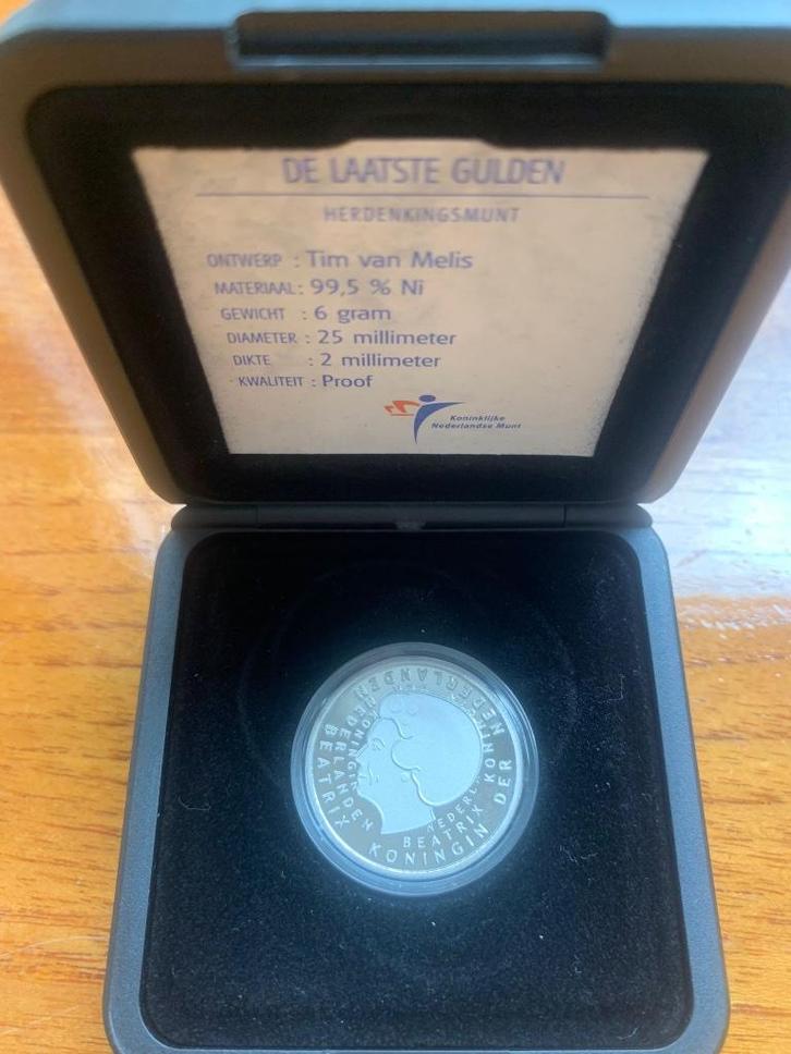 Herdenkingsmunt de "laatste Gulden" van Tim van Melis, Postzegels en Munten, Munten | Nederland, Losse munt, 1 gulden, Koningin Beatrix