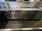 Horeca tweedeurs werkbank met ingebouwde saladiere en spoelb, Ophalen, Minder dan 100 cm