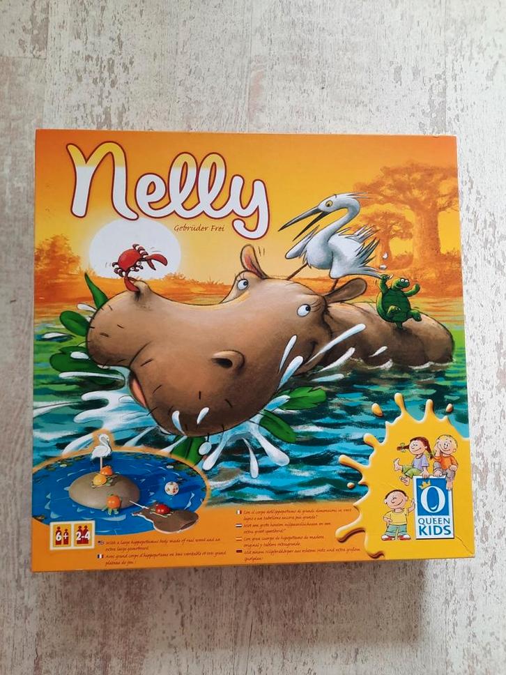 Gaaf spel NELLY nijlpaard, Hobby en Vrije tijd, Gezelschapsspellen | Bordspellen, Zo goed als nieuw, Een of twee spelers, Drie of vier spelers