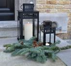 Lantaarn IKEA Borby 2 stuks respectievelijk 28 en 45 cm hoog, 25 tot 50 cm, Zwart, Ophalen of Verzenden, Zo goed als nieuw