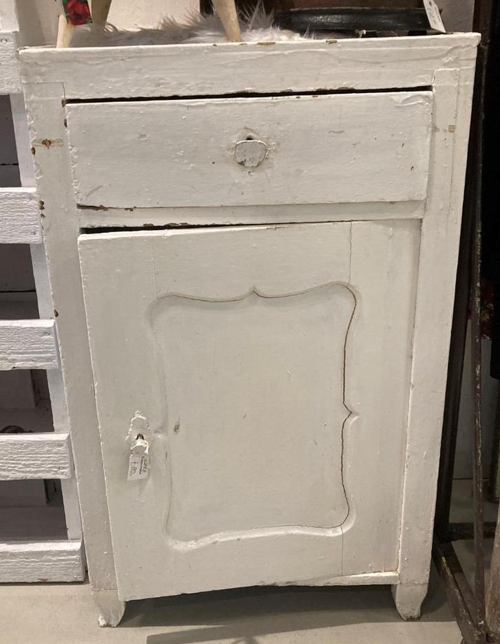 Brocante oud houten kastje - nachtkastje / Biedermeier, Antiek en Kunst, Antiek | Meubels | Kasten, Ophalen
