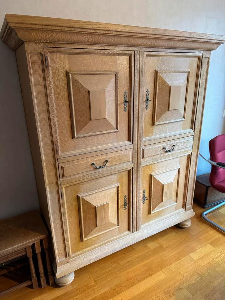 Licht Eiken Servieskast, Huis en Inrichting, Kasten | Buffetkasten, Gebruikt, 150 tot 200 cm, 100 tot 150 cm, 25 tot 50 cm, Met lade(s)