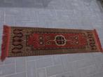 smyrna tafel loper dieprood met franje, Huis en Inrichting, Ophalen of Verzenden, Gebruikt, Rechthoek, Buiten