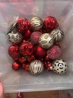 Kerstversiering Rood/Goud incl. piek/strik en lampjes., Diversen, Kerst, Ophalen, Zo goed als nieuw