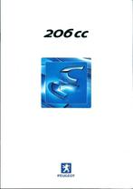 Brochure Peugeot 206 CC September 2001, Auto diversen, Ophalen of Verzenden