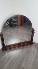 Prachtige grote ronde antieke kapspiegel, Antiek en Kunst, Ophalen of Verzenden, Rechthoekig