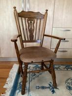 Eiken Houten Stoel met Armleuningen vintage, Huis en Inrichting, Stoelen, Ophalen, Gebruikt, Bruin, Eén