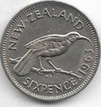 6  pence  1963   Nieuw  Zeeland. km. 26.2, Verzenden, Losse munt