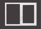 Kunststof vast-draaikiep kozijn b150 x h110, Doe-het-zelf en Verbouw, 75 tot 150 cm, Kunststof, Raamkozijn, Nieuw