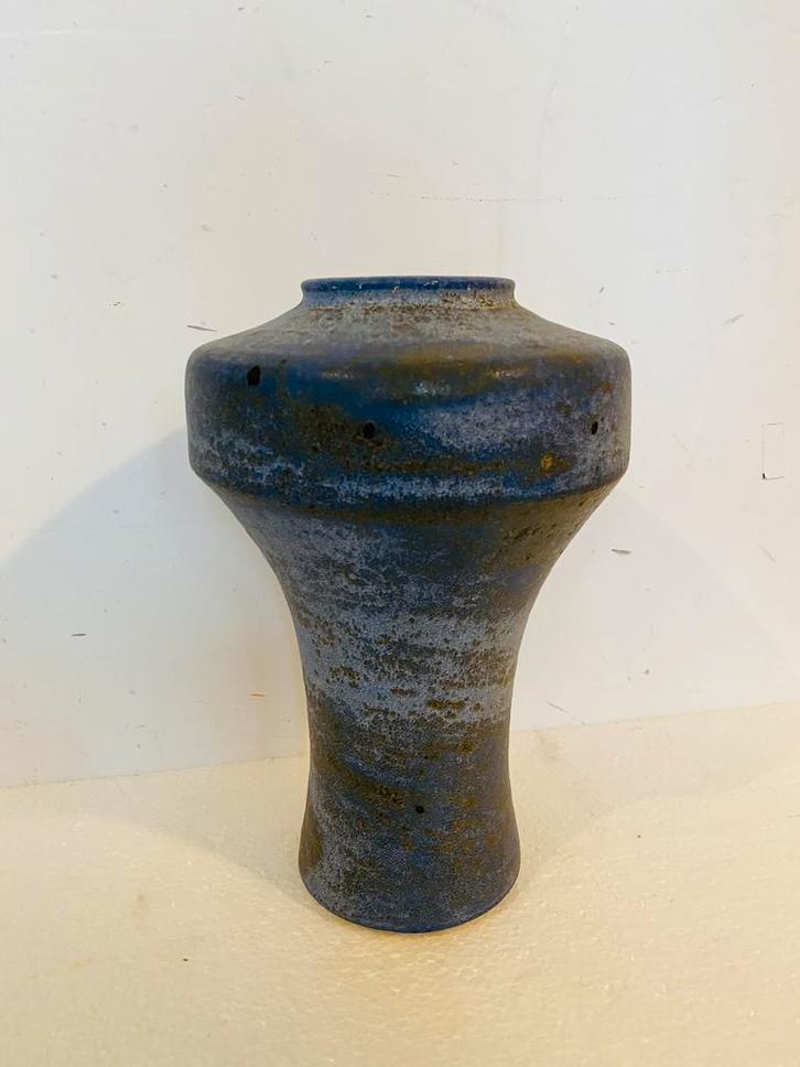 Lore Ciro keramiek sier-vaas , jaren 70, Huis en Inrichting, Woonaccessoires | Vazen, Gebruikt, Blauw, Minder dan 50 cm, Aardewerk of Porselein